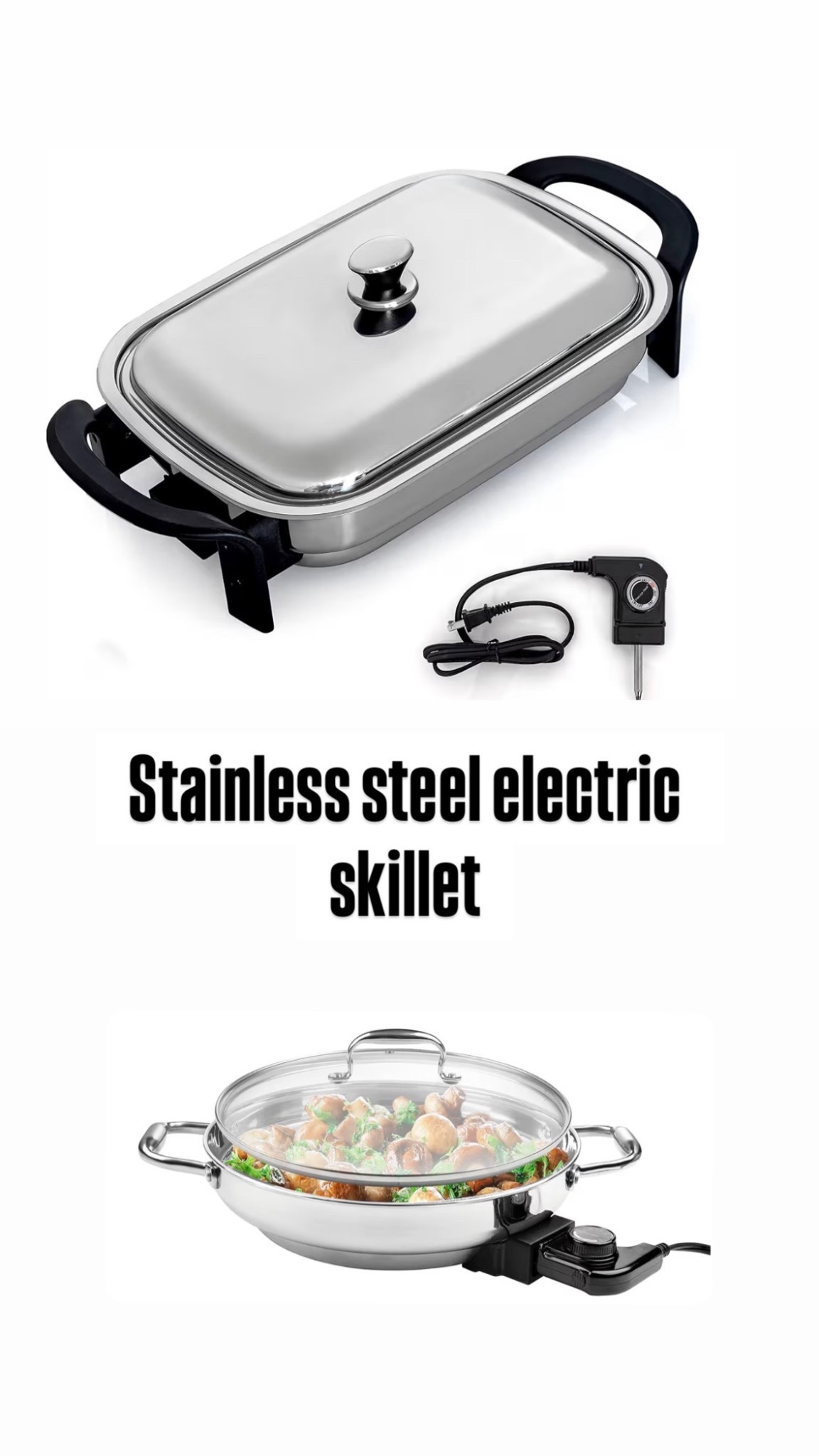 Stainless steel and nontoxic ceramic electric skillet 

#LTKGiftGuide #LTKFindsUnder100 #LTKHome