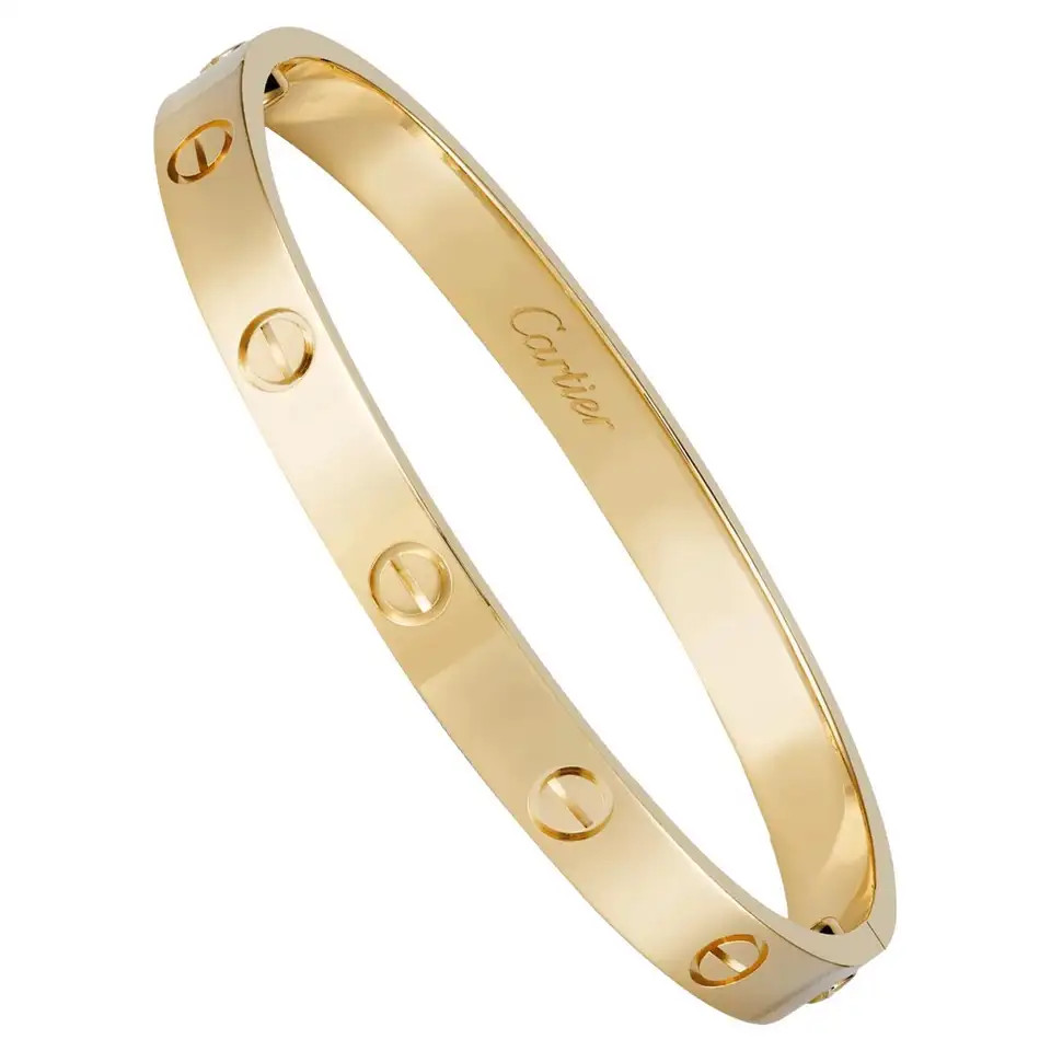 Cartier Love Bracelet 18K Yellow Gold with Screwdriver | 1stDibs