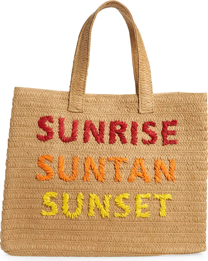 Sunrise, Suntan, Sunset Raffia Tote | Nordstrom