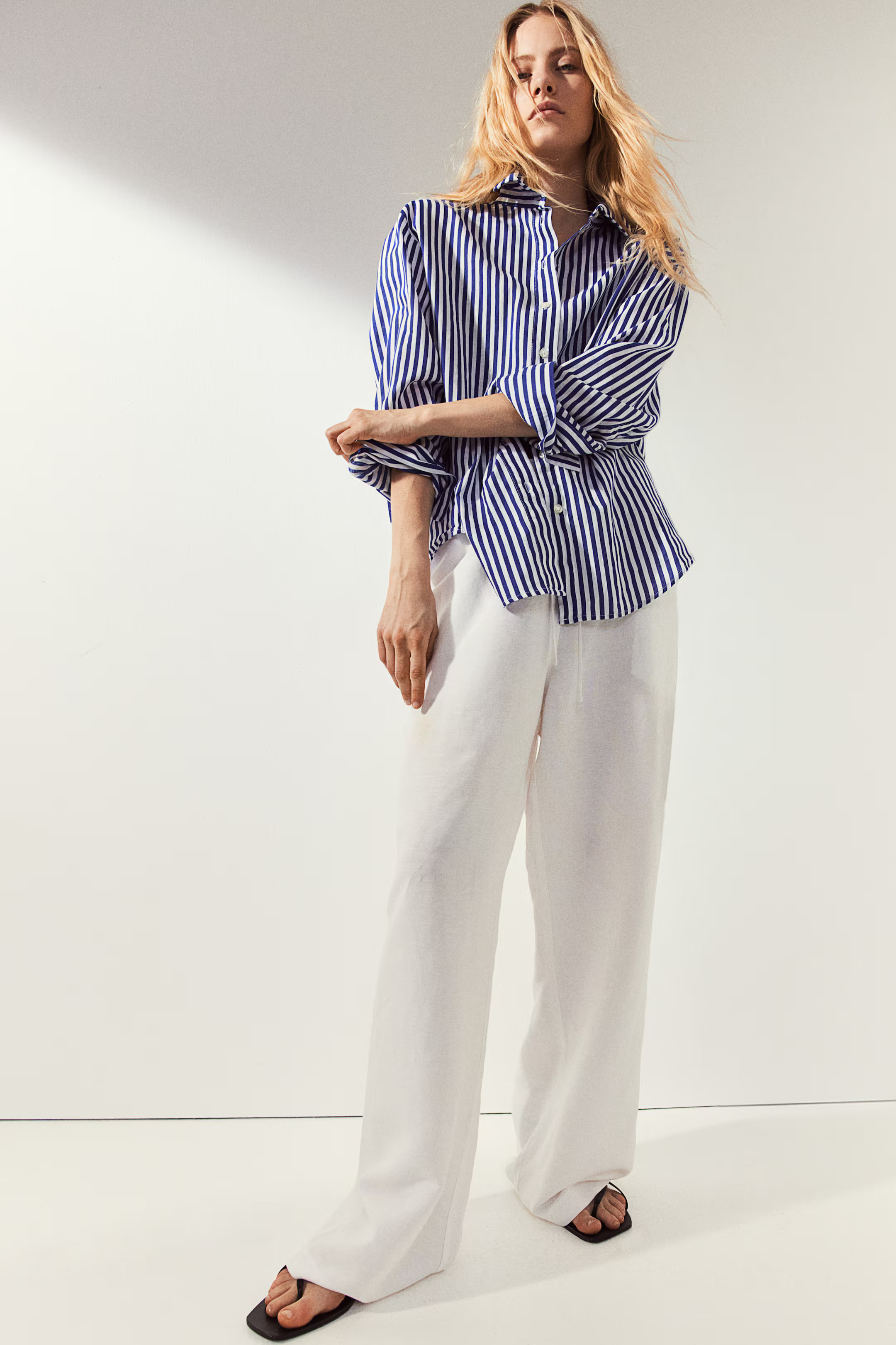 Linen-blend shirt | H&M (UK, MY, IN, SG, PH, TW, HK)