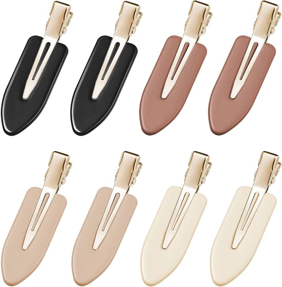 8 Pcs No bend Hair Clips No Crease Makeup Hair Clip Duckbill Clip No Dent Creaseless Alligator Ha... | Amazon (US)