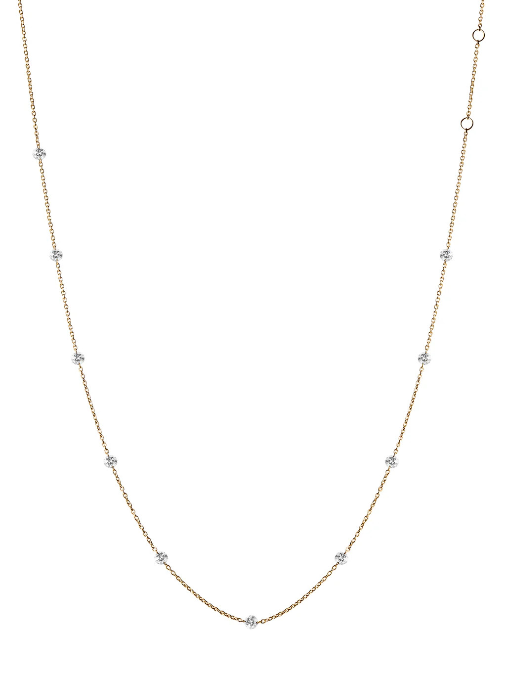 14K ROUND-CUT FLOATING NECKLACE IN LAB DIAMOND | Dorsey