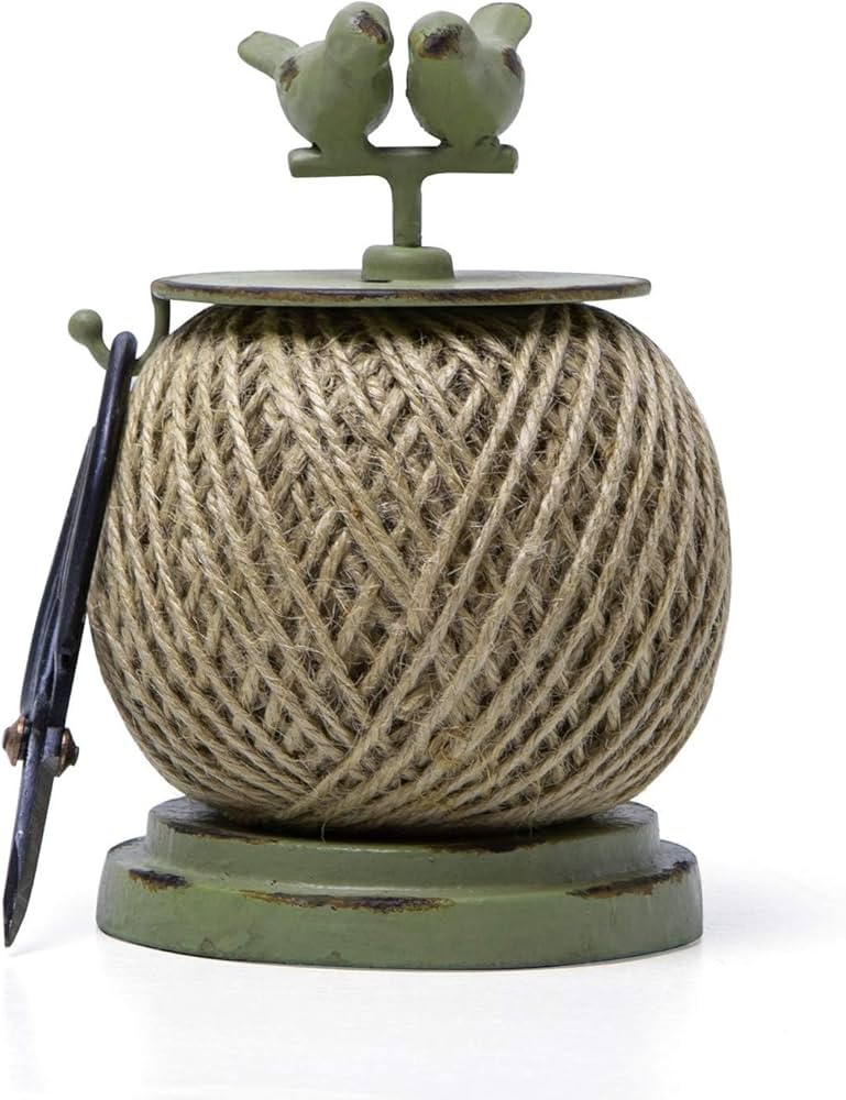 SOFFEE DESIGN Vintage Jute Twine Spool with Scissors Holder Set for Garden Farmhouse Kitchen Anti... | Amazon (US)