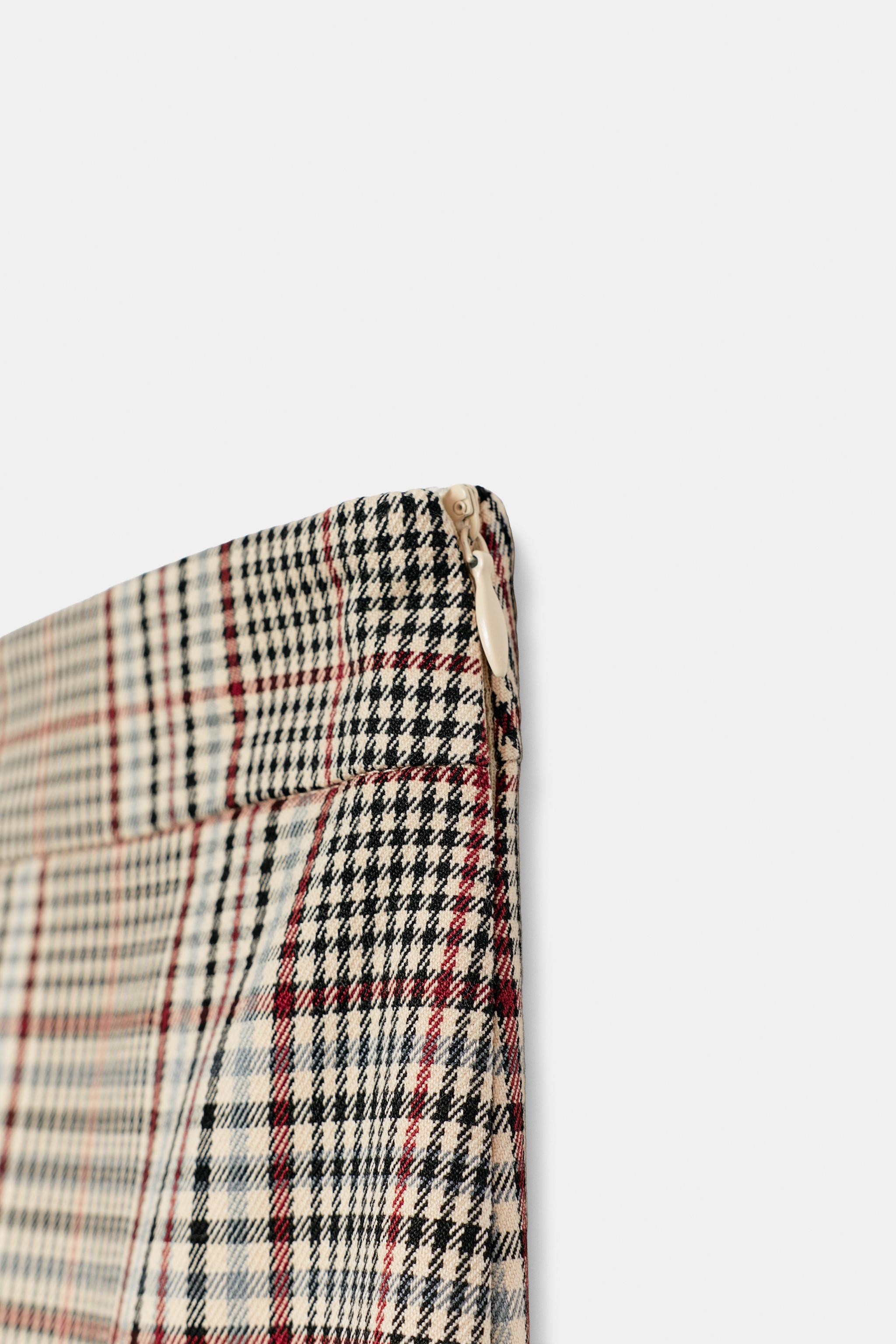 CHECK BARREL TROUSERS | Zara AU