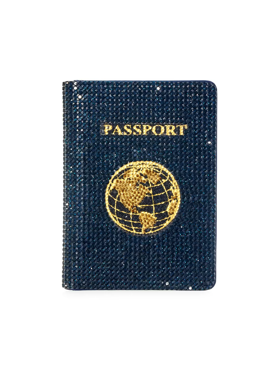 Leather & Crystal Passport Holder | Saks Fifth Avenue