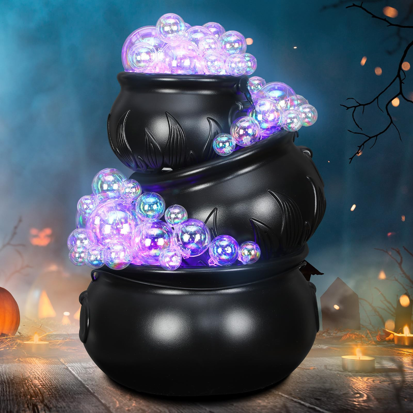 Amazon.com: Halloscume 3 Sets Halloween Decorations Indoor, DIY Witches Bubbling Cauldron Set wit... | Amazon (US)