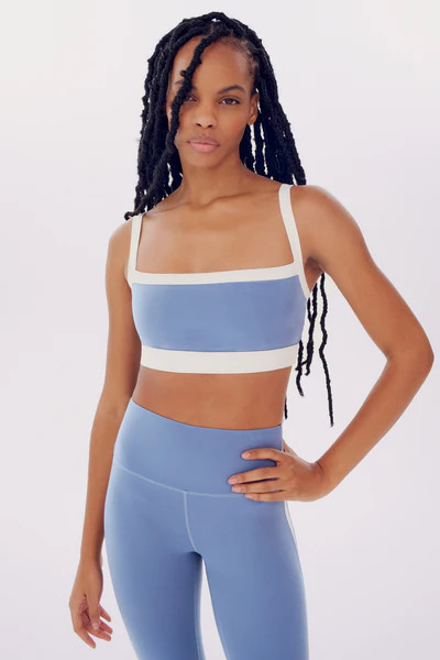 Monah Rigor Bra - Steel Blue/White | SPLITS59 | Splits59.com