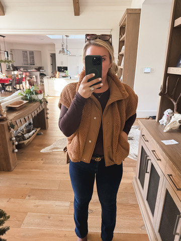 Funnelneck Vest I can't quit wearing. 

 

#LTKSeasonal