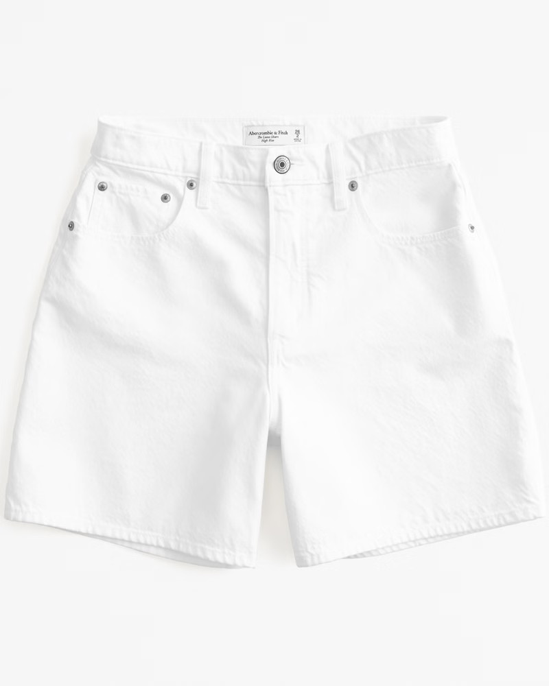 Abercrombie & Fitch Women's High Rise Loose Short in White - Size 30 | Abercrombie & Fitch (US)