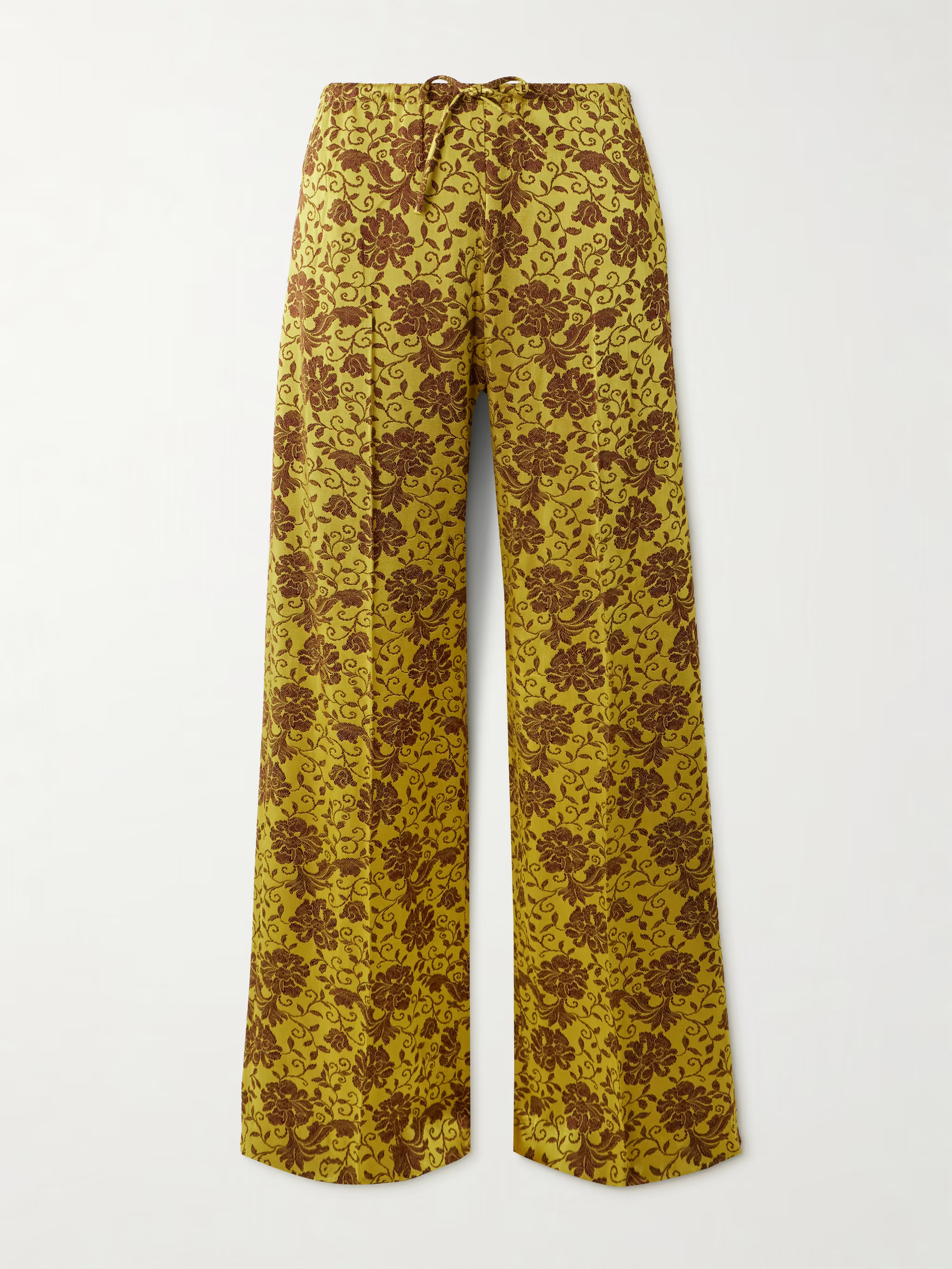 Satin-jacquard wide-leg pants | NET-A-PORTER (UK & EU)