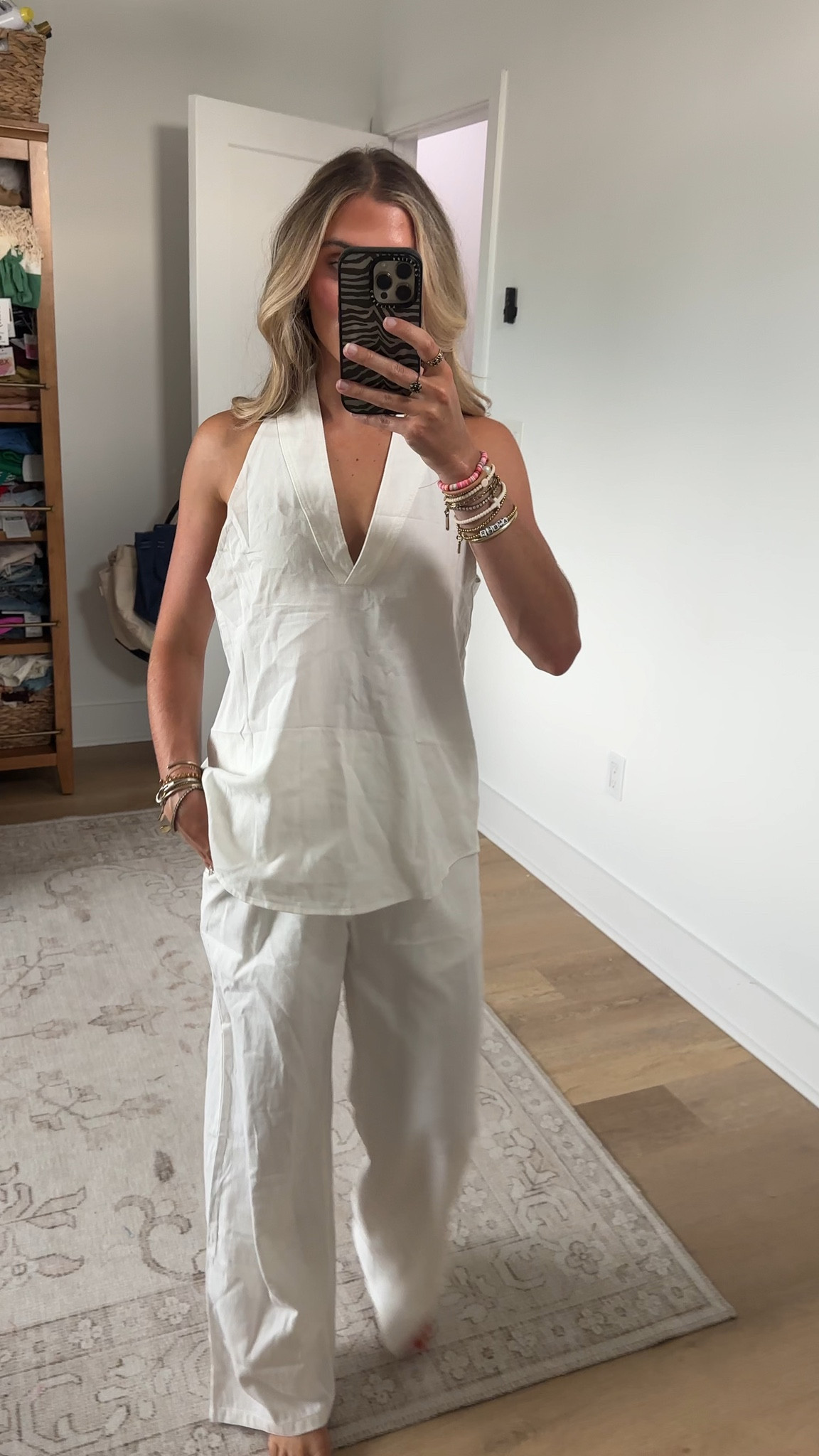 Amazon size small Women's 2 Piece Denim Outfits, Minimalist Halter Neck Top and High Waisted Wide Leg Pant Casual Travel Matching Set

#LTKootd #LTKSaleAlert #LTKdayinmylife