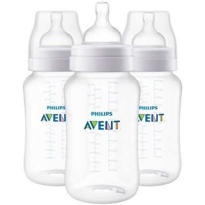 Philips Avent Anti-Colic Baby Bottles - 11oz/3pk: BPA-Free, Fast Flow Silicone Nipple, Breast Pump Compatible | Target