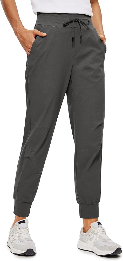 CRZ YOGA Athletic Joggers for Women 27.5" - Lightweight Travel Outdoor Hiking Pants with Pockets | Amazon (US)