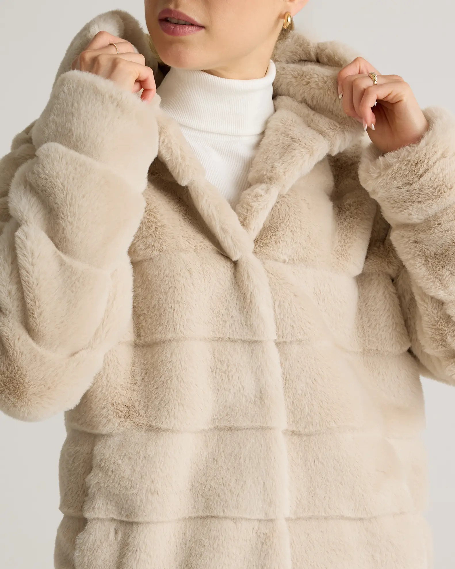 Hooded Faux Fur Jacket | Quince