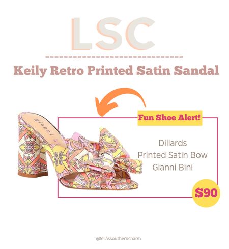 Satin printed block sandal from Dillards. 

#LTKworkwear #LTKwedding #LTKshoecrush