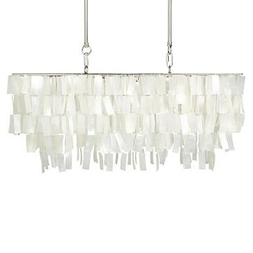 Large Rectangle Hanging Capiz, White | West Elm (US)