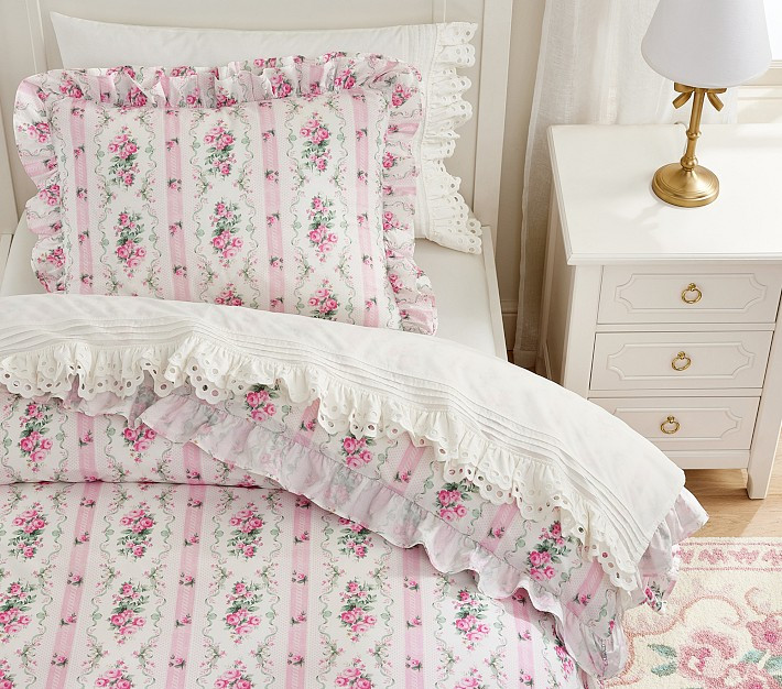 LoveShackFancy Dreamy Days Ruffle Organic Duvet Cover &amp; Shams | Pottery Barn Kids
