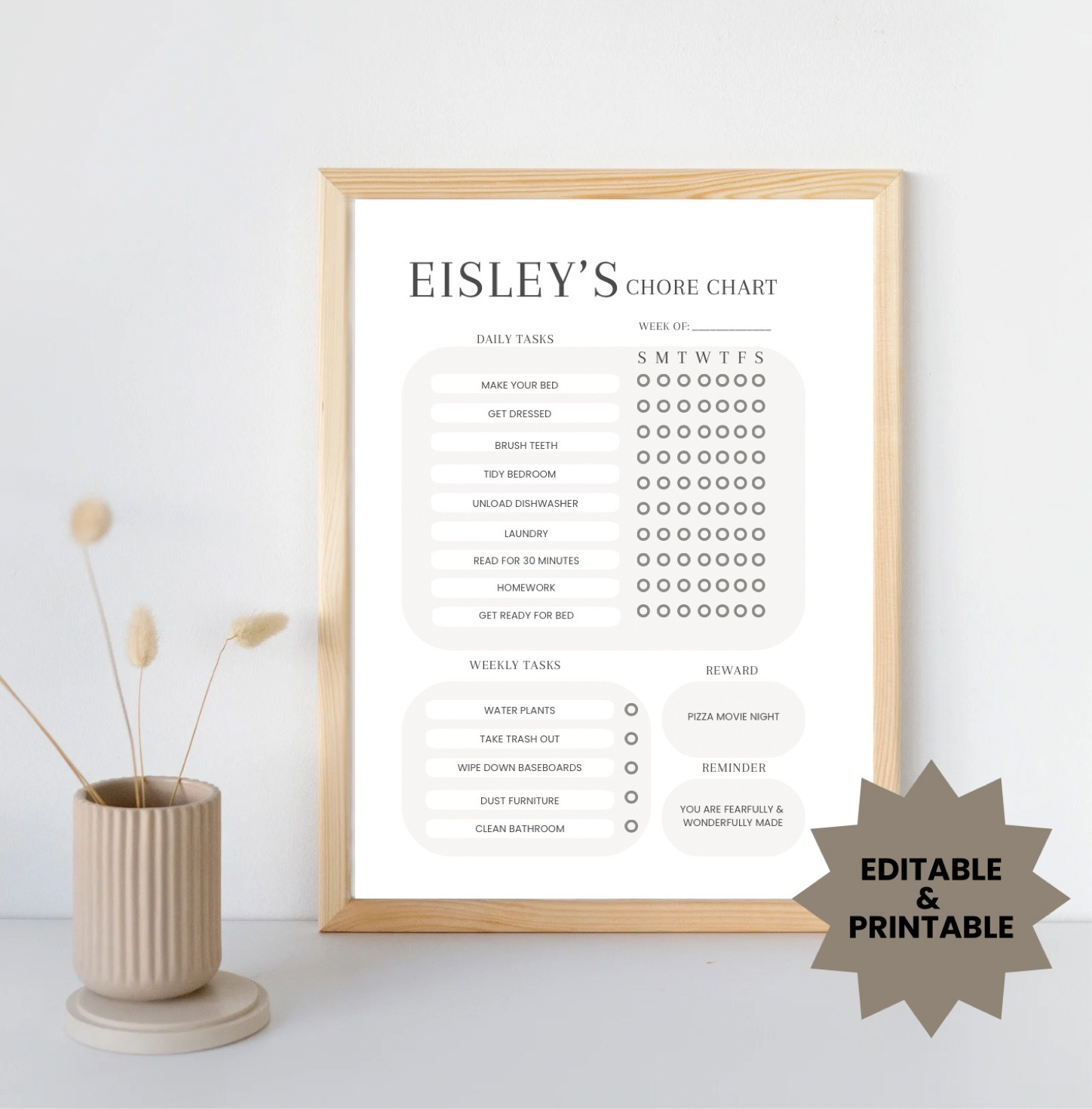 Printable & customizable chore chart only $1.49‼️

#LTKkids #LTKhome #LTKfamily