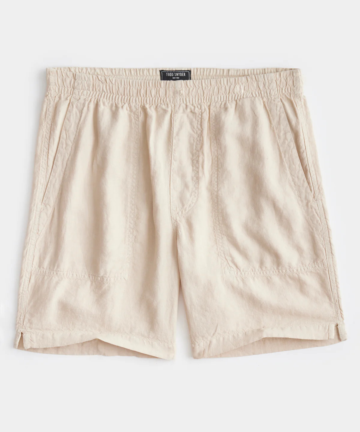 7" Italian Linen Beach Short in Sand Dollar | Todd Snyder