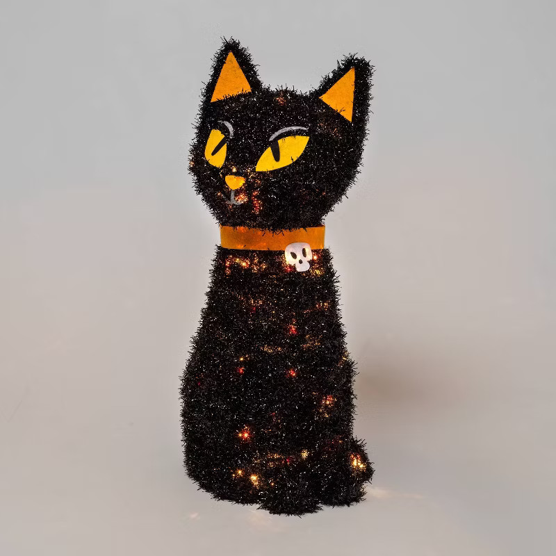 Moving Tinsel Cat Incandescent Halloween Novelty Sculpture Light - Hyde & EEK! Boutique™ | Target