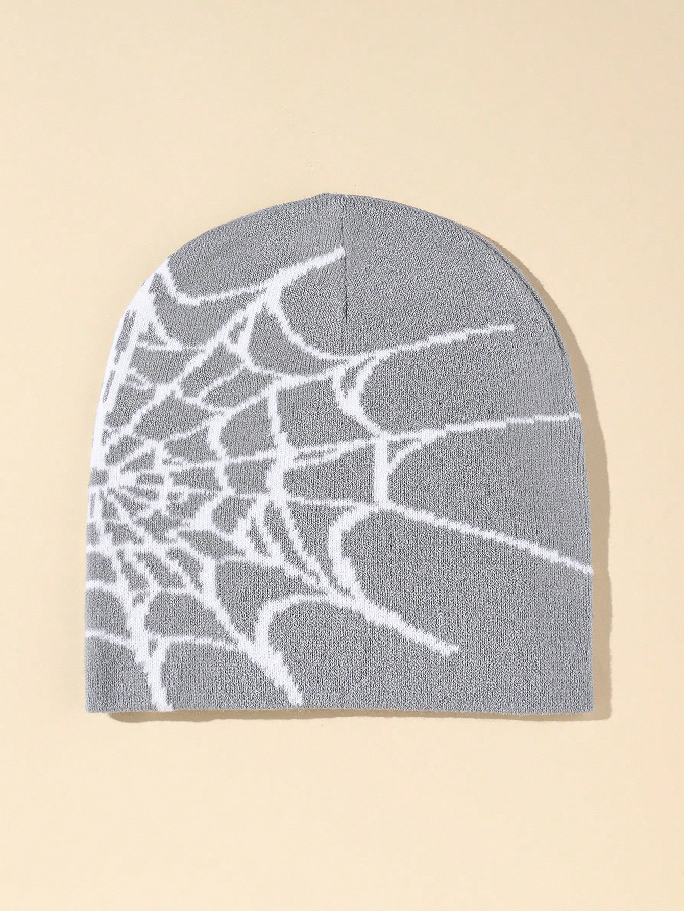 Street Style Personalized Spider Web Pattern Jacquard Knit Hat | SHEIN