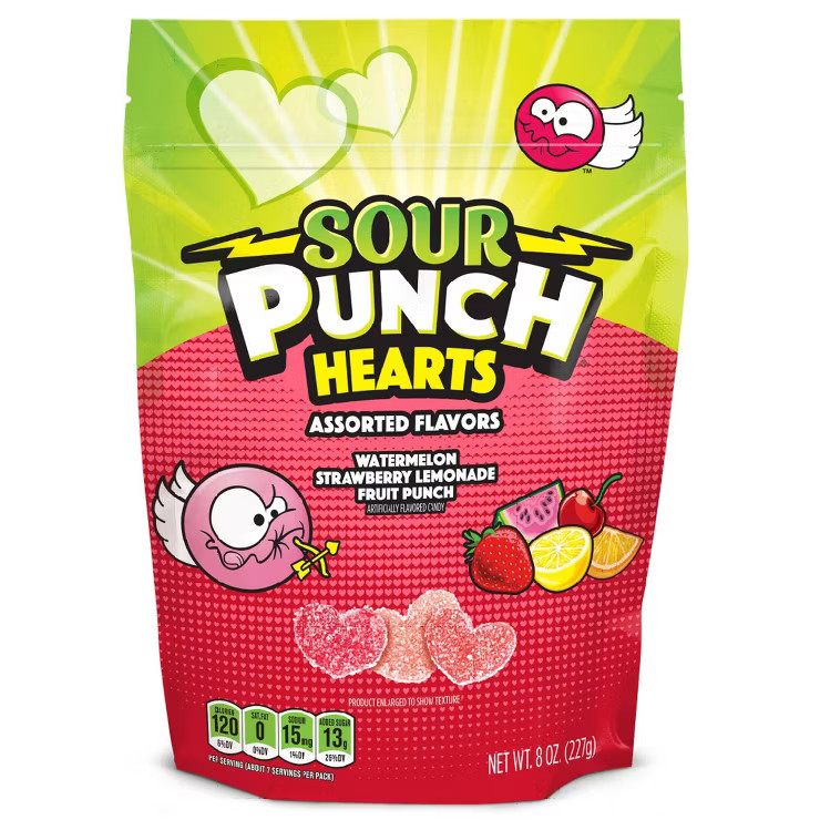 Sour Punch Valentine's Day Hearts Bag - 8oz | Target
