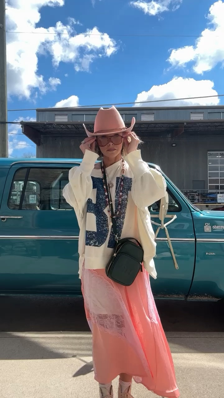 Spring outfit, colorful outfit, cowboy hat outfit 

#LTKVideo #LTKstyletip #LTKFestival