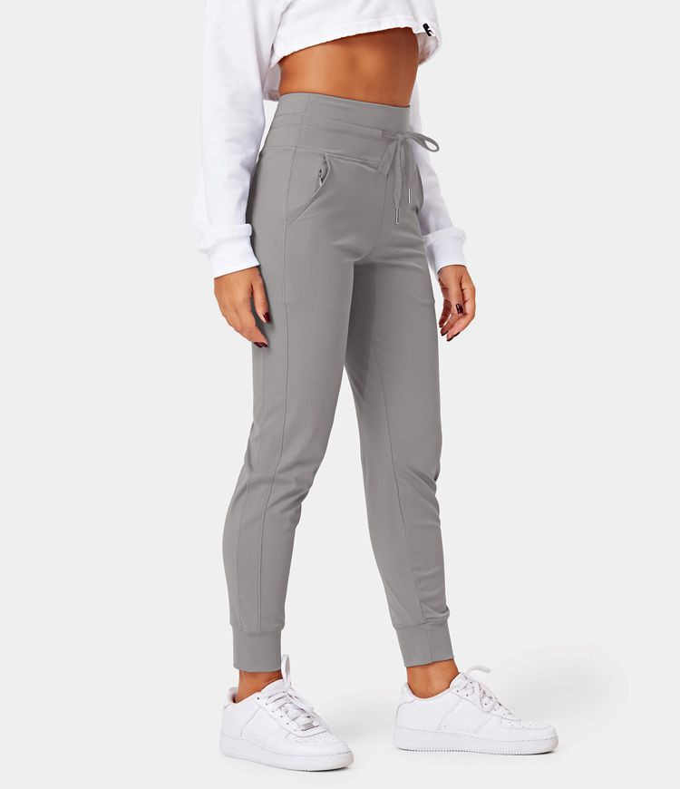 Women’s Cloudful™ Air High Waisted Drawstring Side Pocket Plain Cool Touch Full Length Jogger... | HALARA