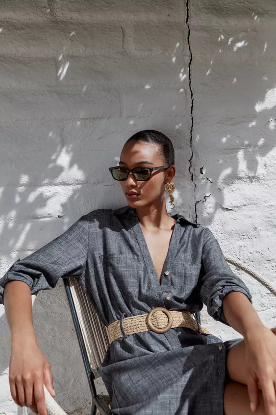 BELTED MIDI DRESS | Zara US