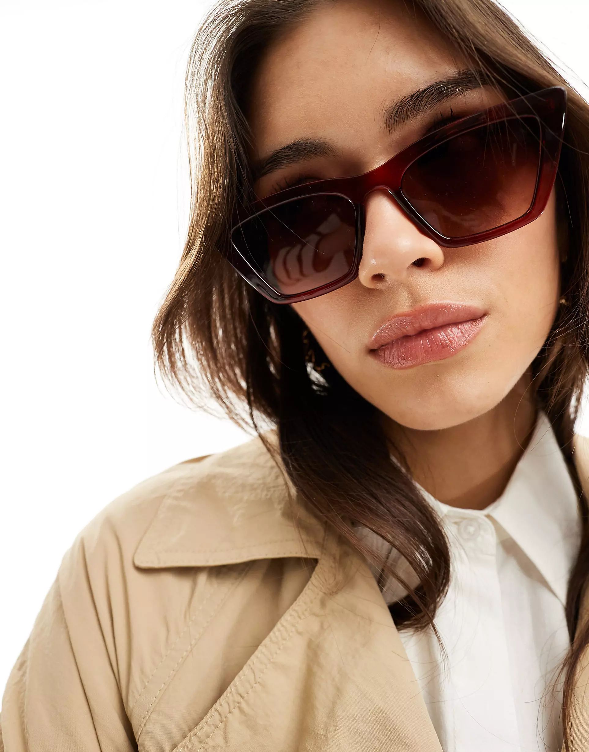 & Other Stories cat eye sunglasses in brown | ASOS (Global)