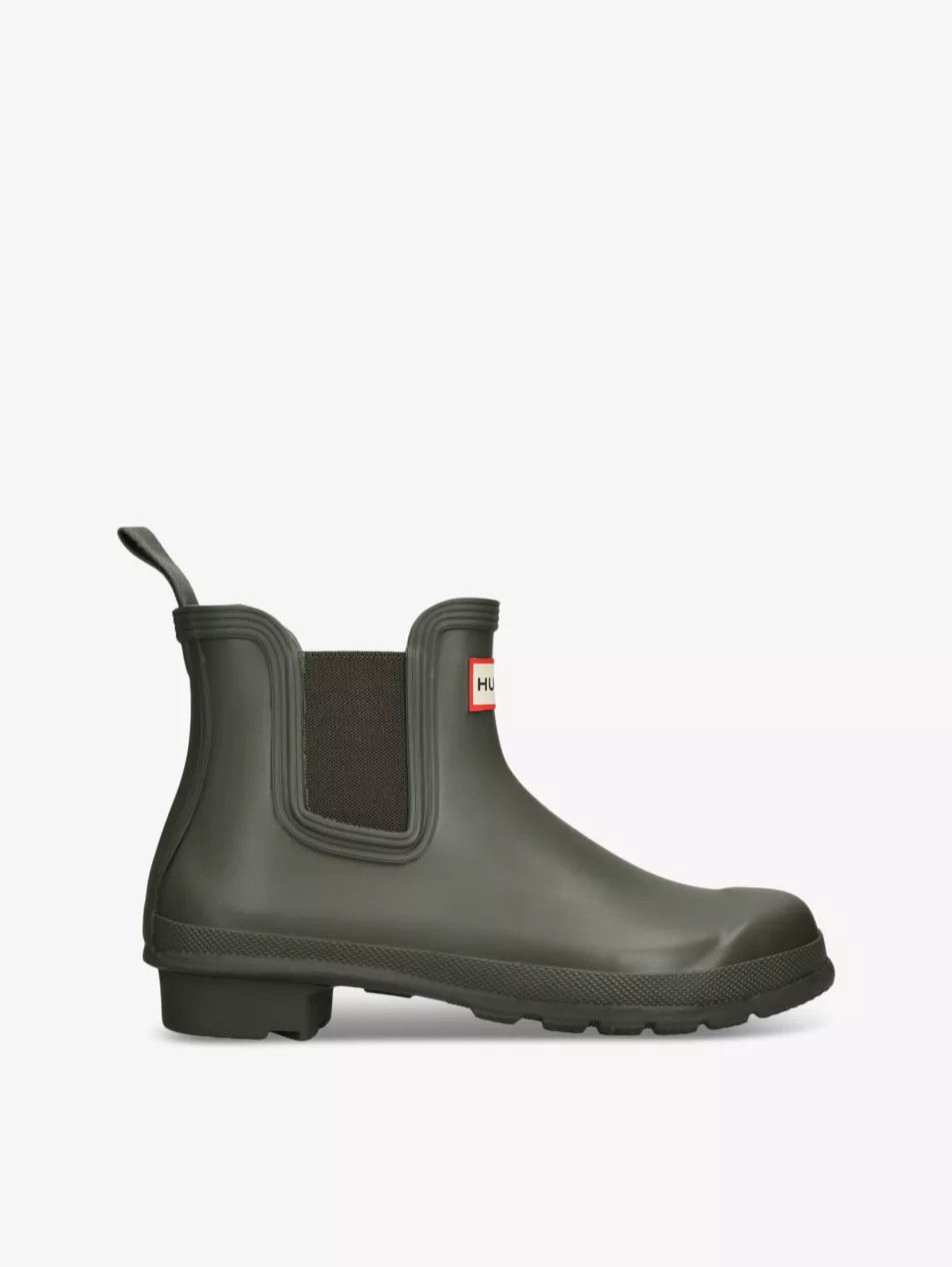 Original logo-print rubber Chelsea ankle boots | Selfridges