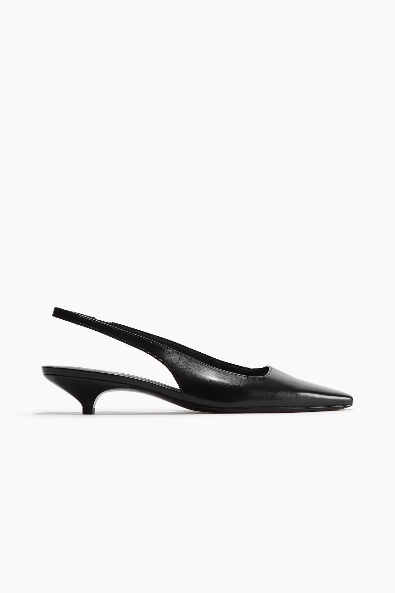 Pointed slingbacks - Black - Ladies | H&M GB | H&M (UK, MY, IN, SG, PH, TW, HK)