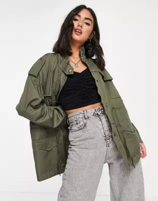 JDY utlity jacket in green | ASOS (Global)