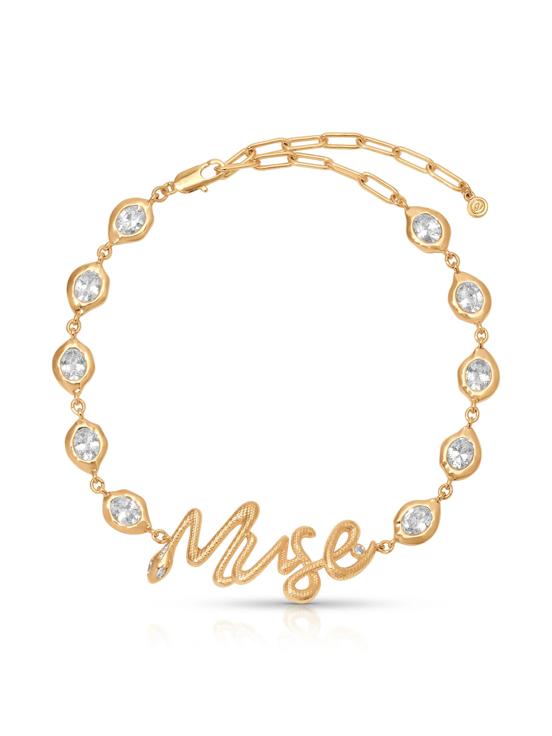 Muse Choker - Clear Crystal with 18k Gold Plating / One Size | Ettika