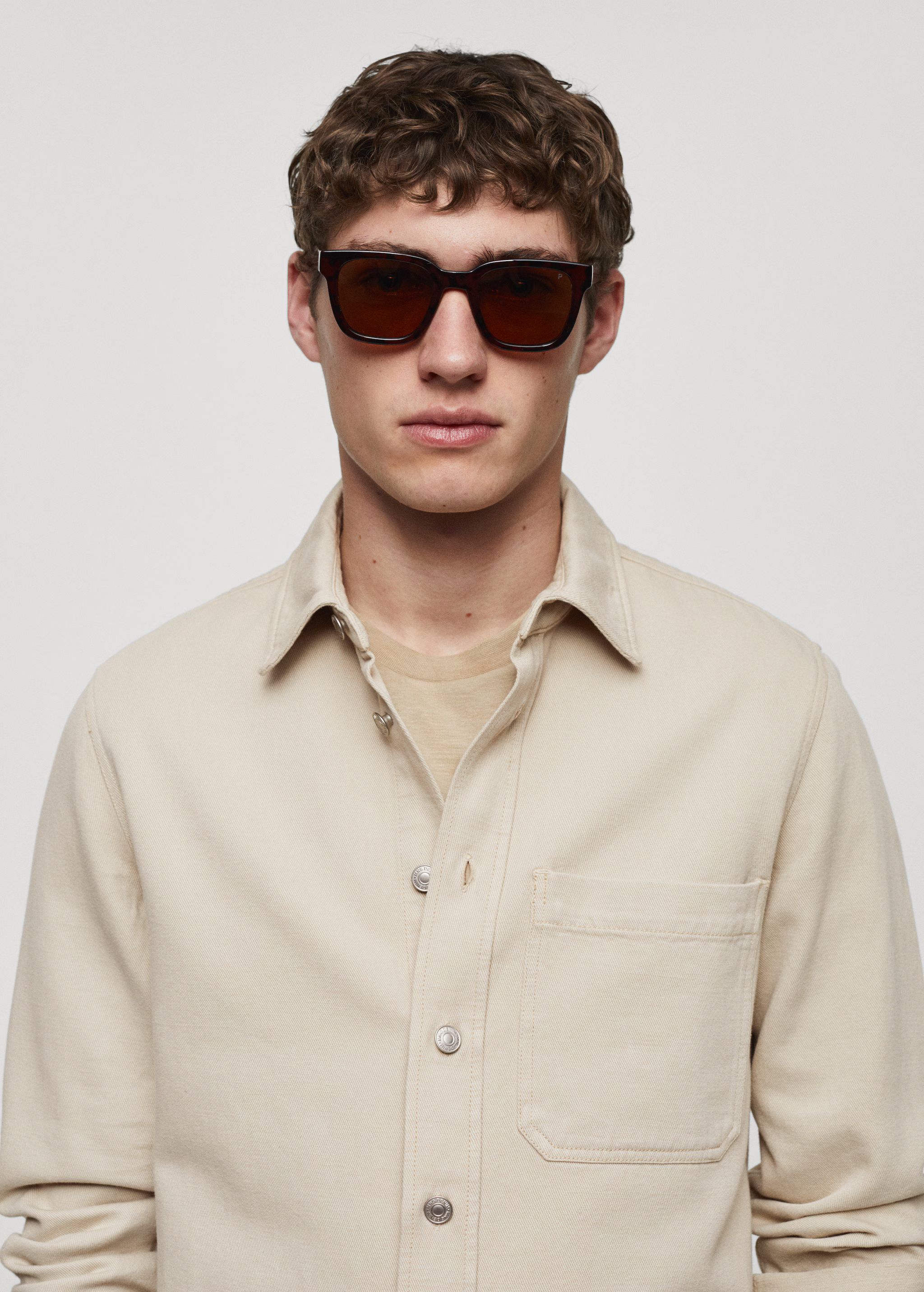 Regular-fit cotton and linen overshirt - Man | MANGO USA | MANGO (US)