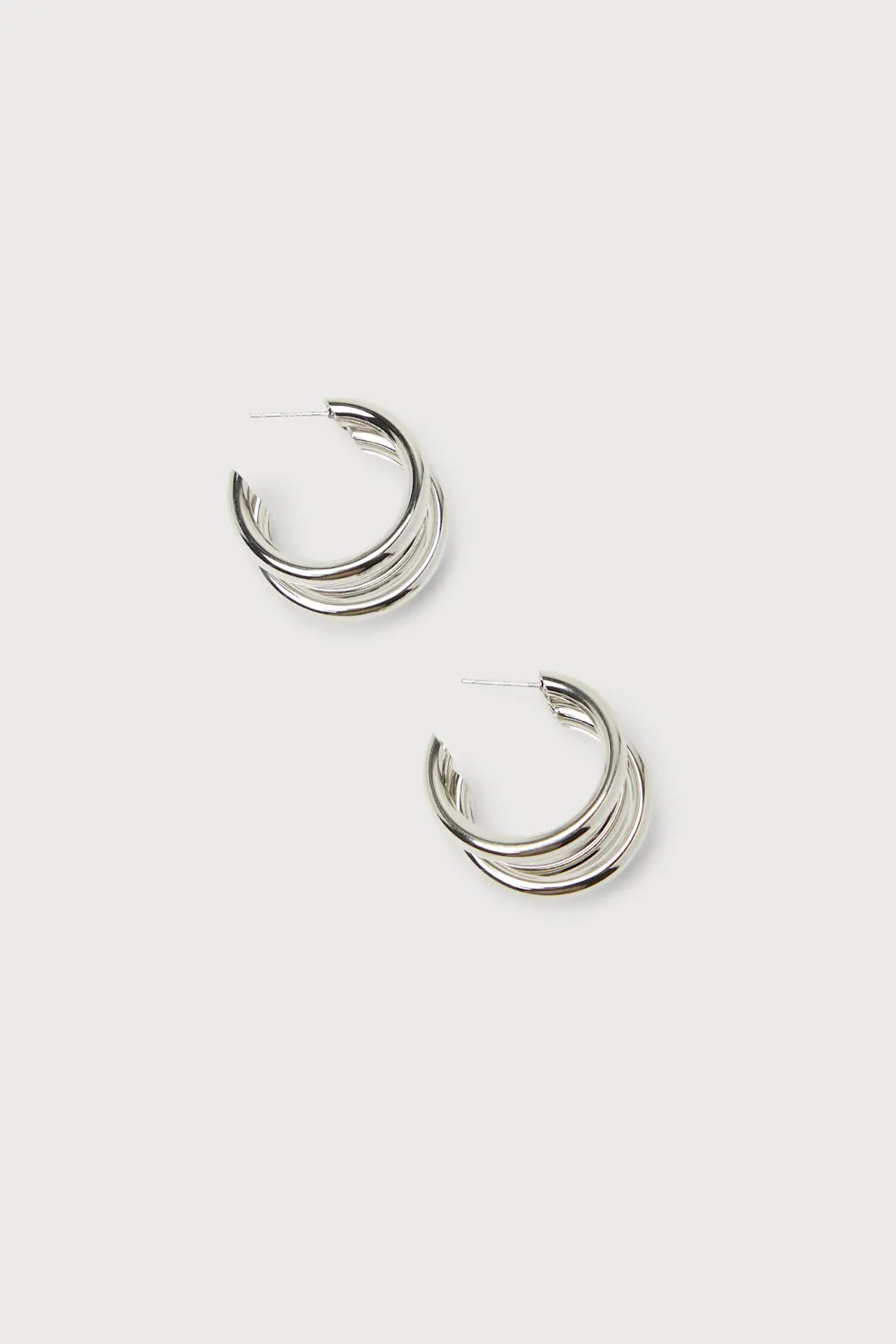 Shining Sophistication Silver Multi-Strand Hoop Earrings | Lulus (US)