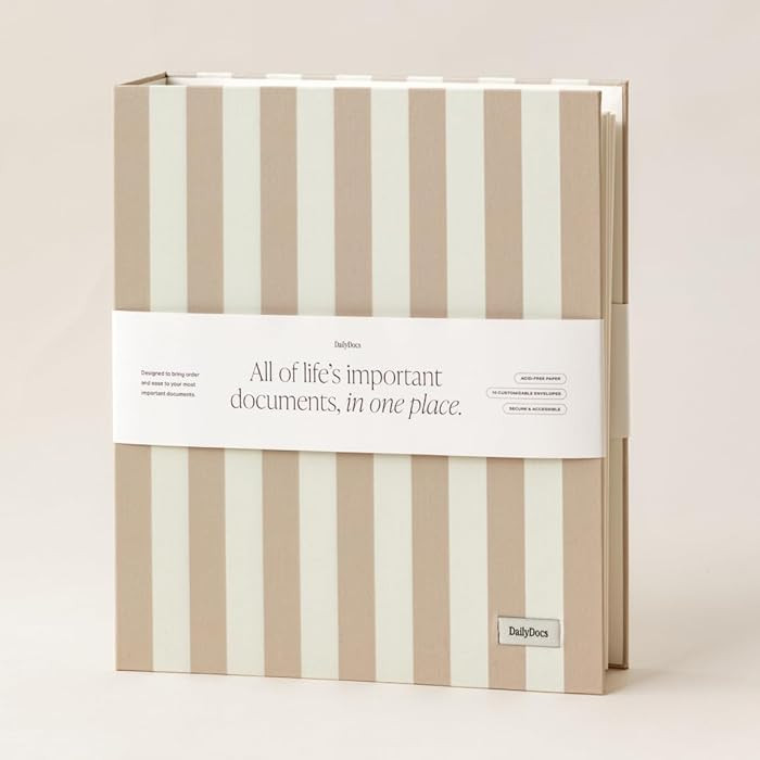 Document Organizer Binder – Premium Linen Folder System with Full & Half-Page Envelopes for Imp... | Amazon (US)