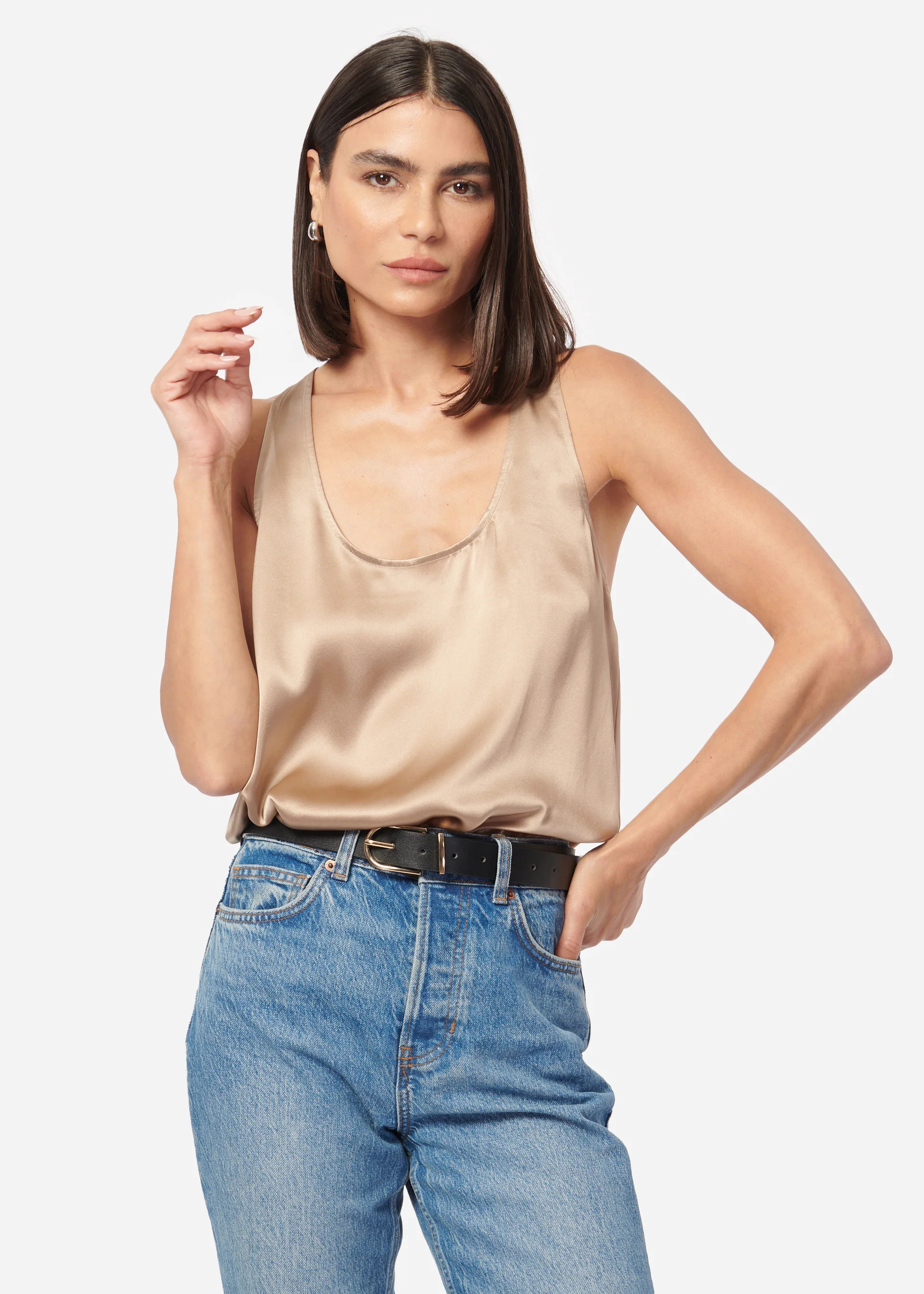 Jane Silk Cami Champagne | CAMI NYC