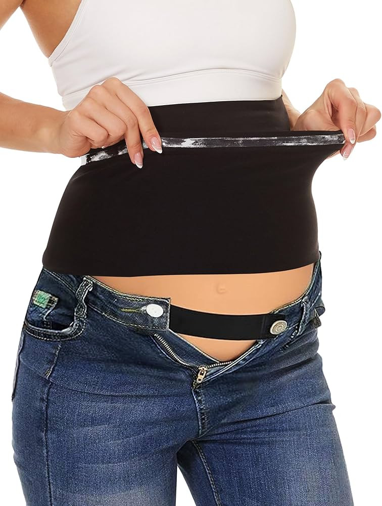 Rheane Belly Bands For Pregnant Women Jeans, Maternity Jeans Belly Band, Maternity Pants Bands Wi... | Amazon (US)