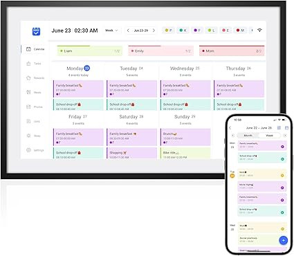 LOOFII 10.1 Inch Smart Digital Calendar – HD Touchscreen Family Planner & Calendar with Chore C... | Amazon (US)