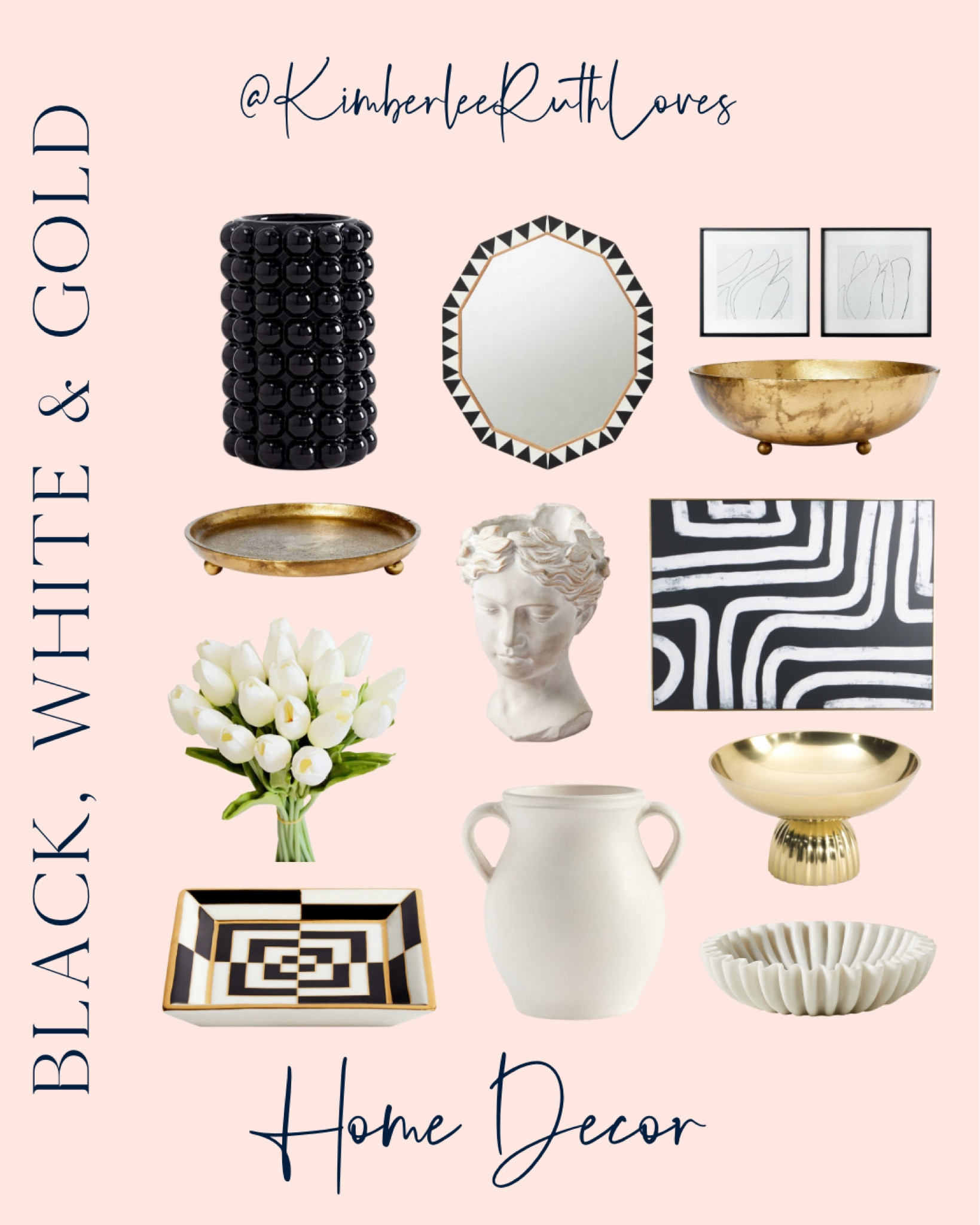 Black, white, and gold home decor!

#homeaccents #ivingroomrefresh #homefinds #elegantdecor

#LTKhome #LTKFind