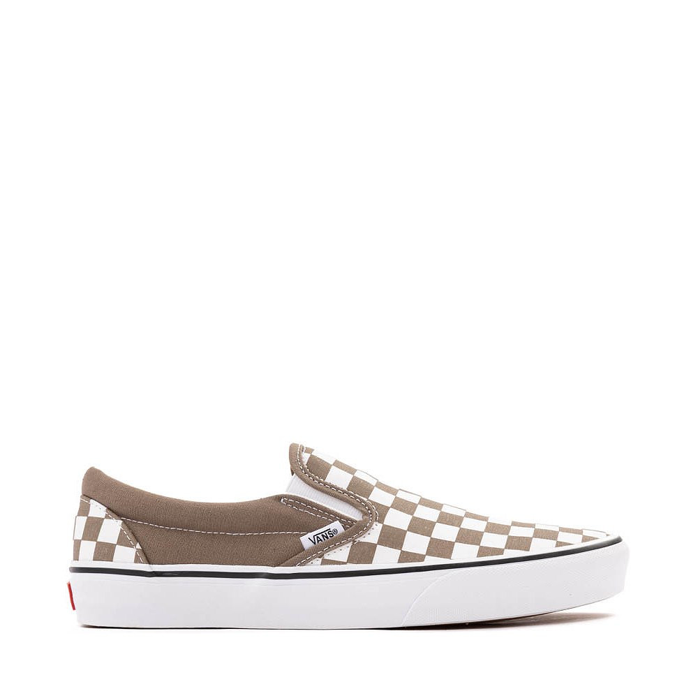 Vans Classic Slip-On Checkerboard Skate Shoe - Walnut | Journeys