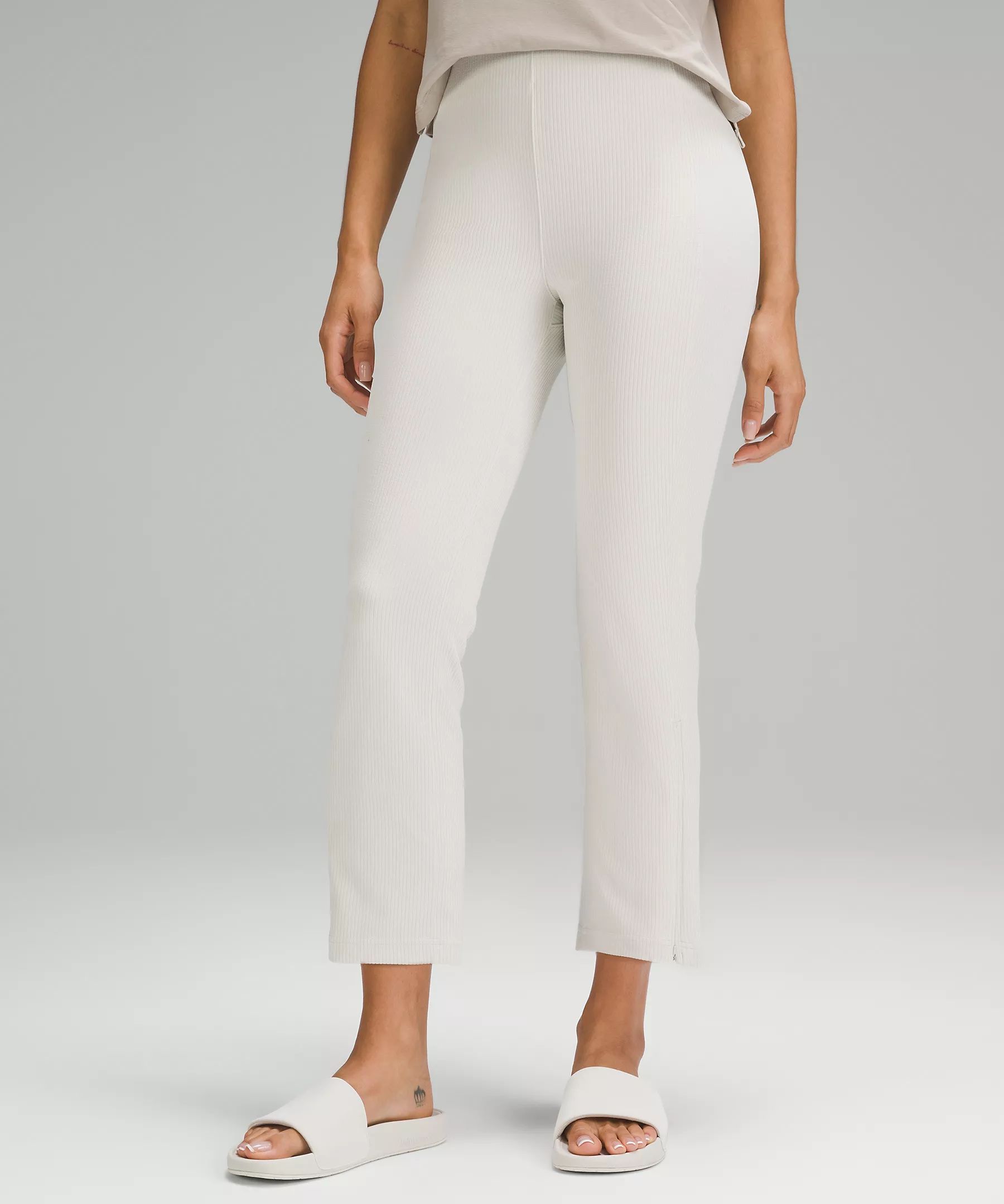 Ribbed Softstreme Zip-Leg High-Rise Cropped Pant 25" | Women's Capris | lululemon | Lululemon (US)
