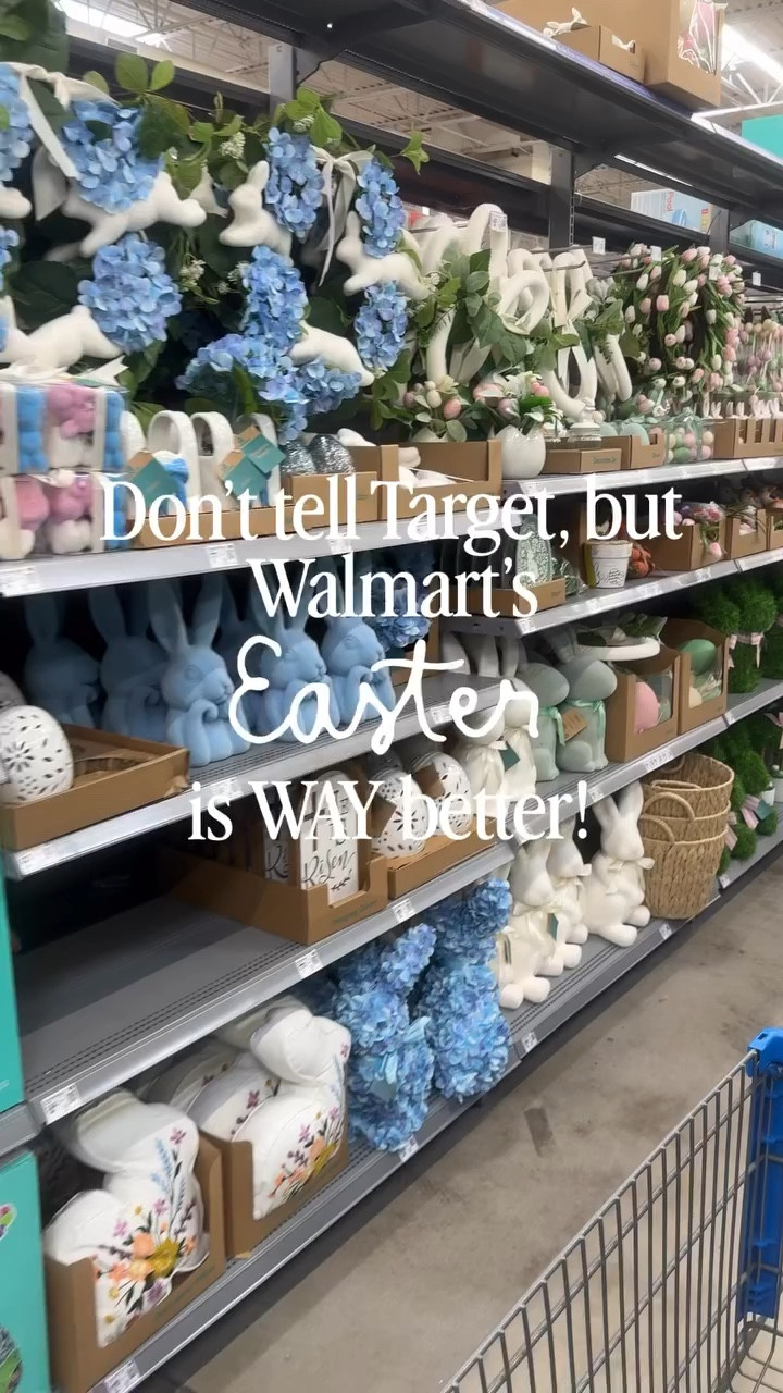 If you haven’t seen Walmarts designer on a Walmart budget Easter decor section, you’re really missing out! Follow + comment “SHOP” for a link! (make sure you’re following to receive it) ✨ & if you love Holiday finds and gift ideas, follow along for more!