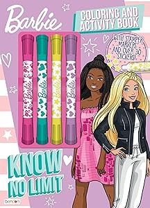 Barbie Coloring Book with Stickers, 4 Stamper Markers Included, 48 Pages, Mattel 54333 | Amazon (US)