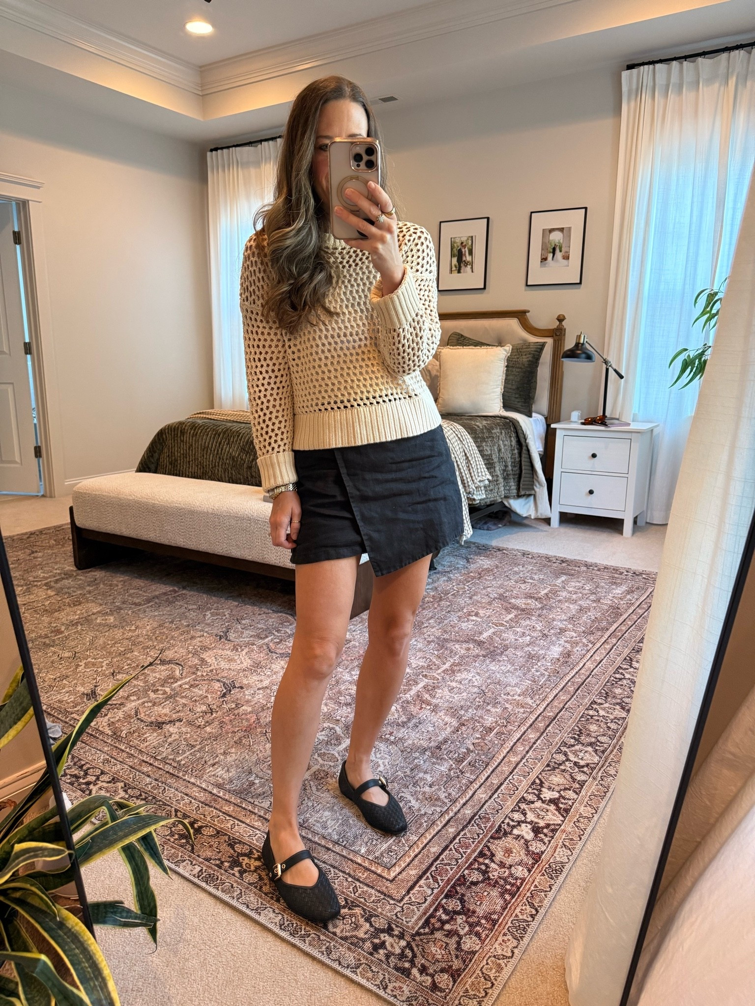 Casual workwear with a Quince linen skort + open knit sweater + black ballet flats. The skort keeps it practical, but the linen texture and wrap-style front make it feel polished enough for a casual office, church, or summer lunch. Easy summer capsule wardrobe outfit with a classic neutral feel.

Use my Quince code: INFG-26LINENANDLIGHTCO10

#LTKootd #LTKSeasonal #LTKgrwm