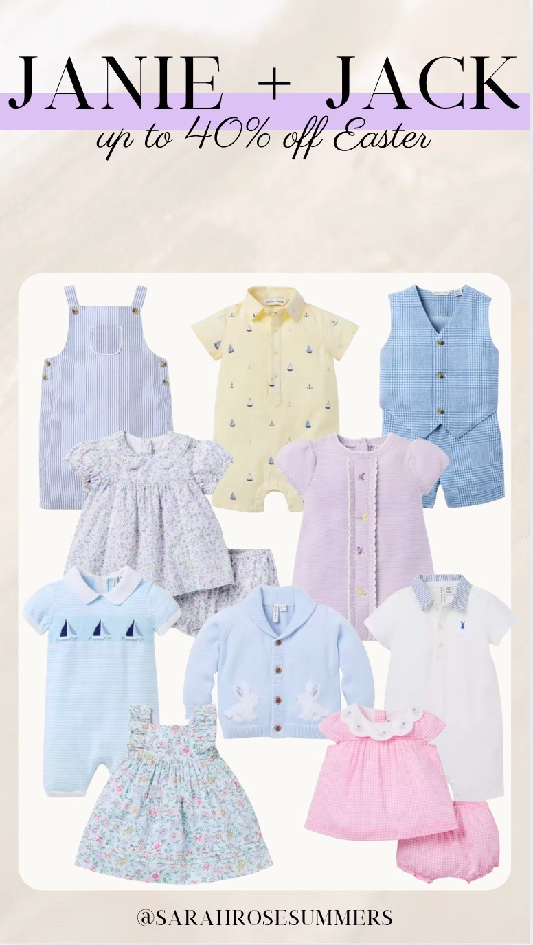 Janie and Jack baby clothes on sale. Easter baby outfits up to 40% off. 

#LTKBaby #LTKSaleAlert #LTKBump