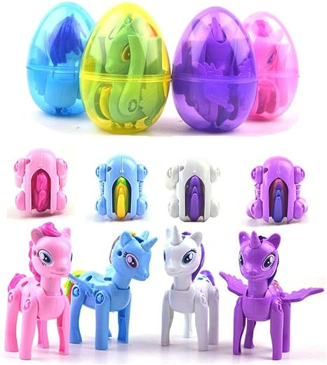 4 Pack Jumbo Unicorn Deformation Easter Eggs with Toys Inside for Kids Boys Girls Toddlers Easter... | Amazon (US)