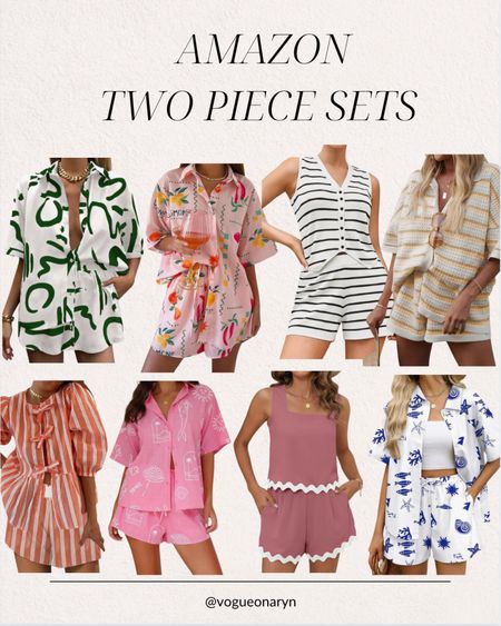 Amazon two piece sets, resort wear , vacation outfits , amazon fashion , amazon style , summer outfits 

#LTKfindsunder50 #LTKSeasonal #LTKstyletip