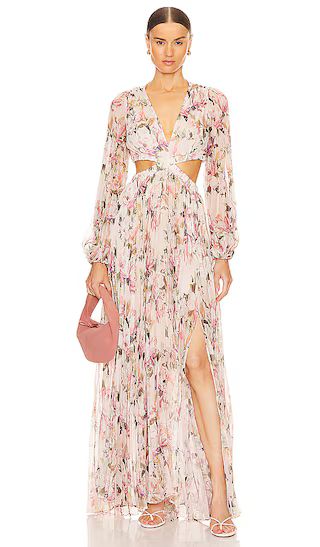 Revery Dress in Cream Pink Floral Long Sleeve Maxi Dress With Sleeves Long Sleeve Floral Dress | Revolve Clothing (Global)